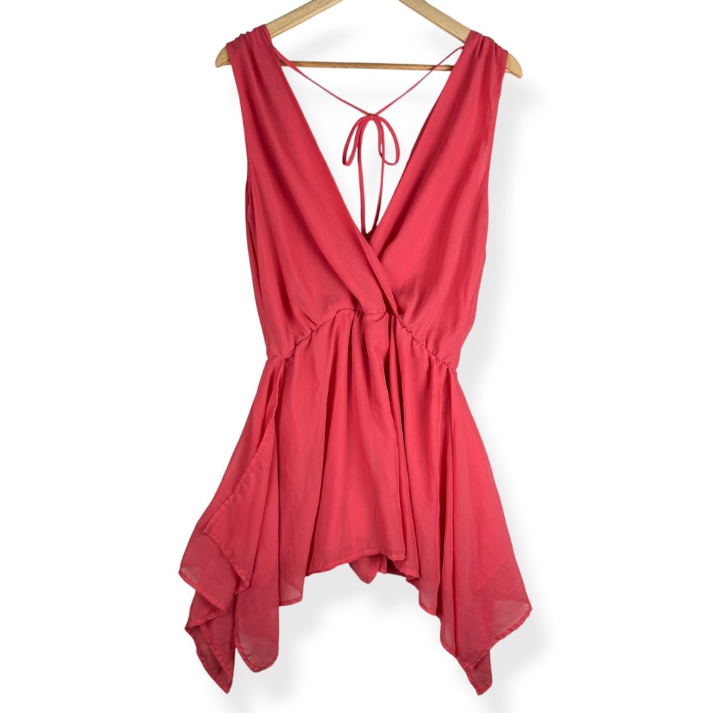 Charlotte Russe Jumpsuit Romper Womens Size Medium Y2K Fairy Coquette Chiffon